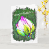 Floral Birthday Card Karte (Gelbe Blume)