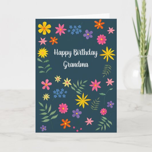 Floral Birthday Card Karte (Vorderseite)