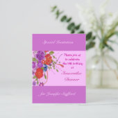 Floral Birthday Einladung (Stehend Vorderseite)