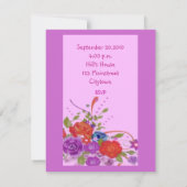 Floral Birthday Einladung (Rückseite)