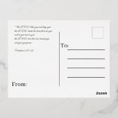 Floral Birthday Folien Feiertagspostkarte (Rückseite)