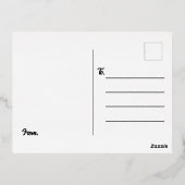 Floral Birthday Folien Feiertagspostkarte (Rückseite)