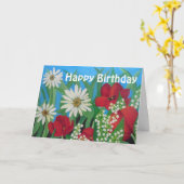 Floral Birthday Karte (Gelbe Blume)