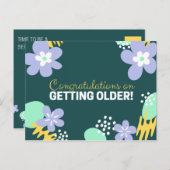 Floral Birthday Postkarte (Vorne/Hinten)