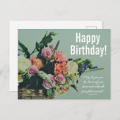 Floral Birthday Segessing Postkarte (Vorne/Hinten)