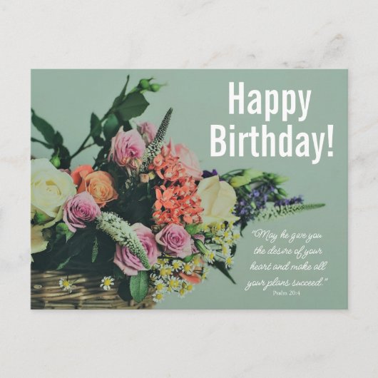 Floral Birthday Segessing Postkarte (Vorderseite)
