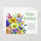 Floral Birthday Segessing Postkarte (Vorne/Hinten)