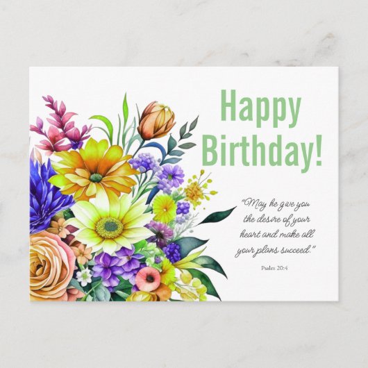Floral Birthday Segessing Postkarte (Vorderseite)