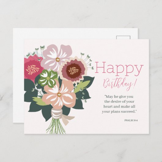 Floral Birthday Segessing Postkarte (Vorne/Hinten)