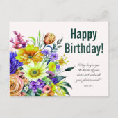 Floral Birthday Segessing Postkarte (Vorderseite)