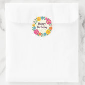 Floral birthday sticker  (Tasche)