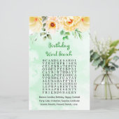 Floral Birthday Word Search Game (Stehend Vorderseite)