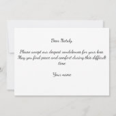 Floral Black Beileid Condolence Card (Rückseite)