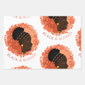 Floral Black & Blessed Geschenkpapier Set (Vorderseite)