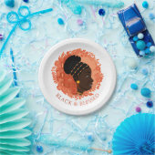 Floral Black & Blessed Pappteller (Party)