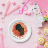 Floral Black & Blessed Pappteller (Party)