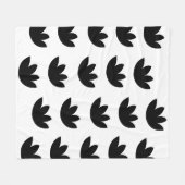 Floral Black Blume Floral Fleecedecke (Vorderseite (Horizontal))