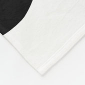 Floral Black Blume Floral Fleecedecke (Ecke)