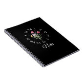 Floral & Black Book Time Notebook Notizblock (Rechte Seite)