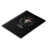 Floral & Black Book Time Notebook Notizblock (Linke Seite)