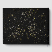 Floral Black Gold 50. Hochzeitstag Gästebuch (Rückseite)