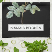 FLORAL Black Kitchtuch Geschirrtuch (Gefaltet)