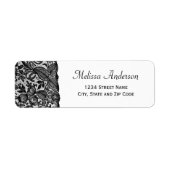 Floral Black Lace Rücksendeadresse (Vorne)