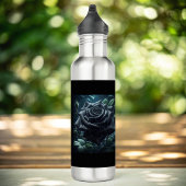 Floral Black Rose Edelstahlflasche