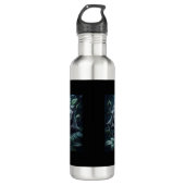 Floral Black Rose Edelstahlflasche (Vorderseite)