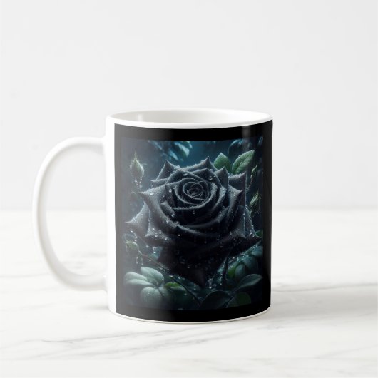 Floral Black Rose Kaffeetasse (Links)