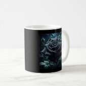 Floral Black Rose Kaffeetasse (VorderseiteRechts)