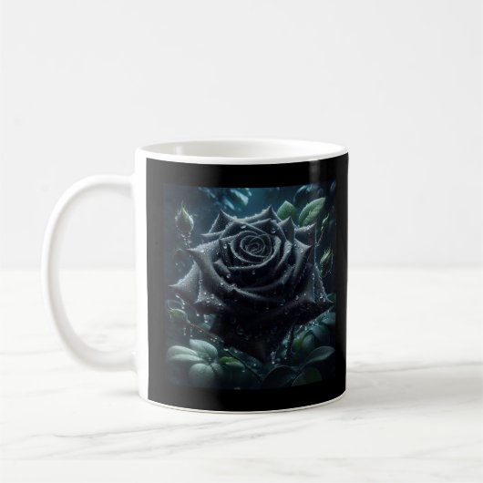 Floral Black Rose Kaffeetasse (Links)