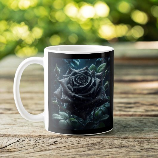Floral Black Rose Kaffeetasse