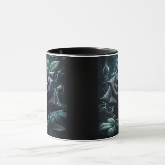 Floral Black Rose Tasse (Zentrum)