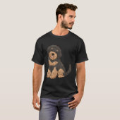 Floral Black und Tan Aussiedoodle Liebhaber Aussie T-Shirt (Vorne ganz)