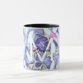 Floral blau und Lila Tasse (Zentrum)