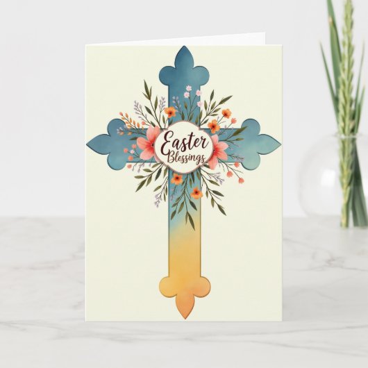 Floral Blessing Season Card Karte (Vorderseite)