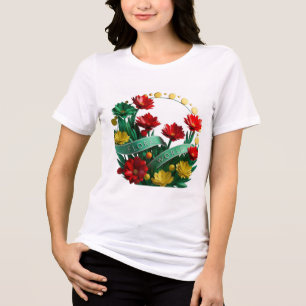 Floral Bliss Bella+Leinwand Damentriblend T-Shir Tri-Blend Shirt