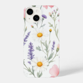 Floral Bliss: Muster für künstlerische Blume Mobil iPhone 14 Hülle