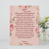 Floral Bliss 💖 ✨ Valentintagskarte (Stehend Vorderseite)