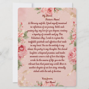 Floral Bliss 💖 ✨ Valentintagskarte