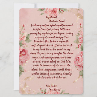 Floral Bliss 💖 ✨ Valentintagskarte