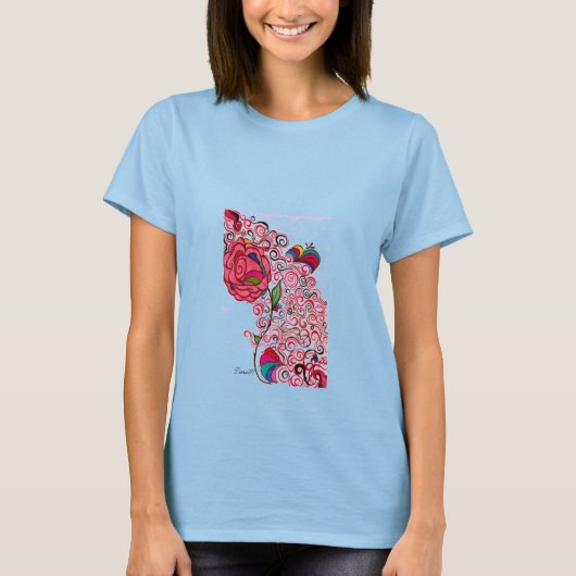 Floral Bliss Women's Ringer T - Shirt (Vorderseite)