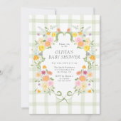 Floral Bloom Baby Shower Einladung (Vorderseite)