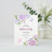 Floral bloom butterflies einladung (Stehend Vorderseite)