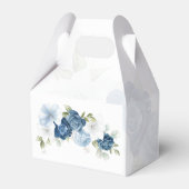 Floral Bloom Dusty Blue Eukalyptus Botanisch Geschenkschachtel (Rückseite)