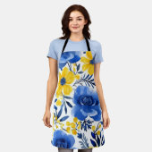 Floral Bloom Kitchen Schürze (Getragen)