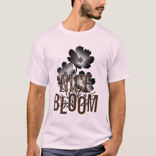Floral Bloom T-Shirt – Nature Inspired Modern Typo (Vorderseite)