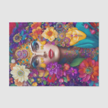 Floral Bloom Trendy Dekoupage Tissue Paper