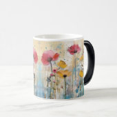 Floral Bloom Wasserfarbe Abstrakt Verwandlungstasse (VorderseiteRechts)